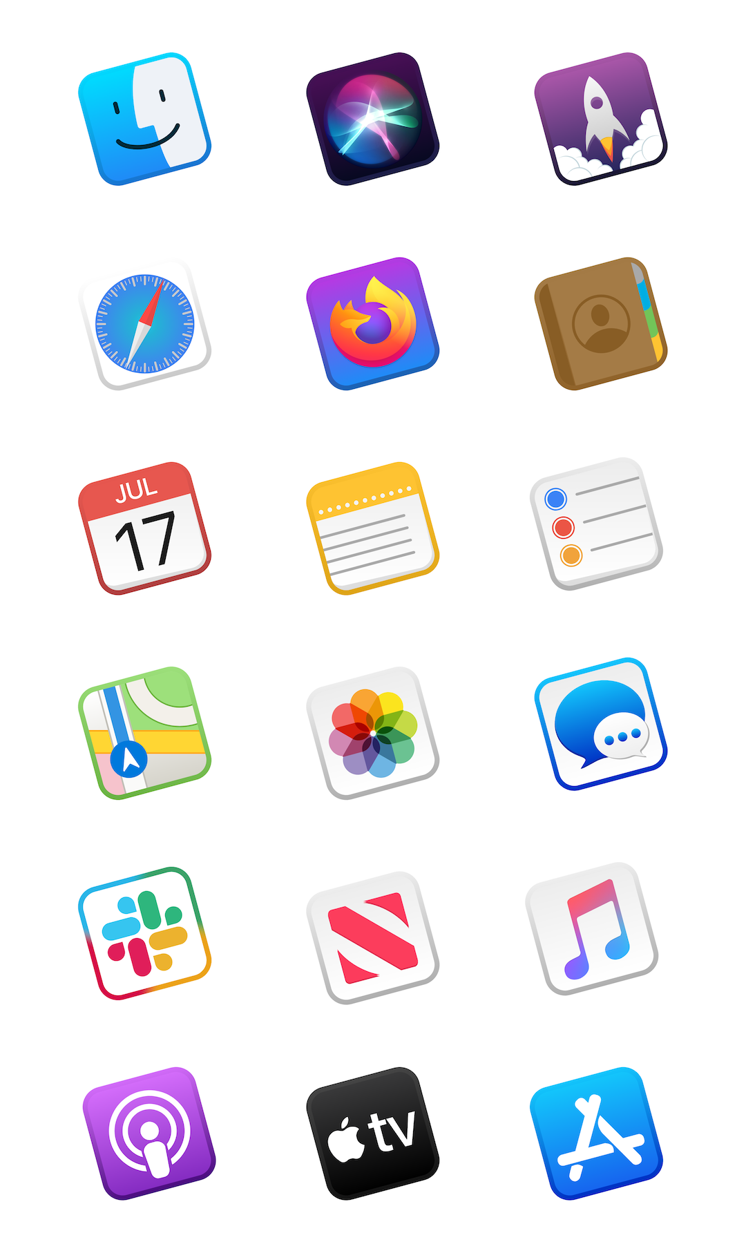 All of the icons