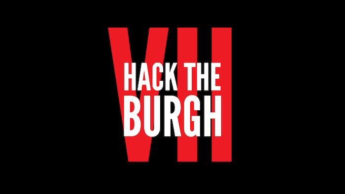 The Hack the Burgh 2021 logo consisting of a large red VII on a black background. Overlayed on the VII is the white text Hack the Burgh.